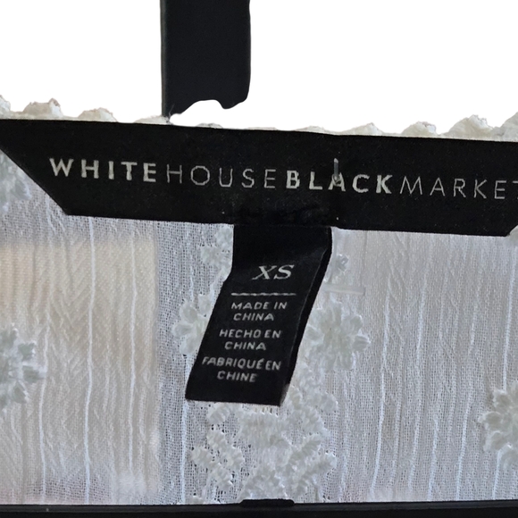 White House Black‎ Market Sheer Embroidered Bell Sleeve Tunic Top XS - Picture 8 of 8